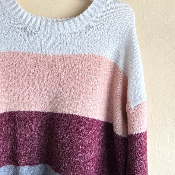 H&M divided oversized pullover colorblock knit sweater size small - Picture 2 of 8